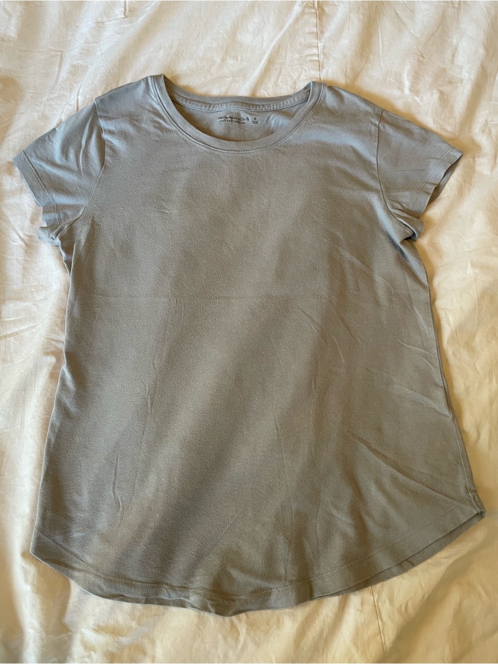 Abercrombie and Fitch Classic Short Sleeve Crewneck Tee - Light Grey Size Medium